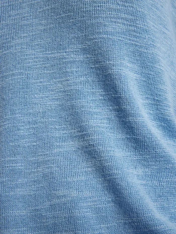 Jigsaw Linen Cotton V Neck Jumper Blue Women Knitwear and Cashmere