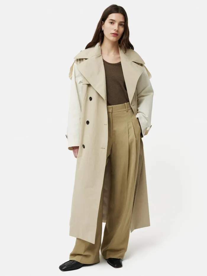 Jigsaw Linen Eden Long Sleeve Tee Khaki Women Shirts and Tops