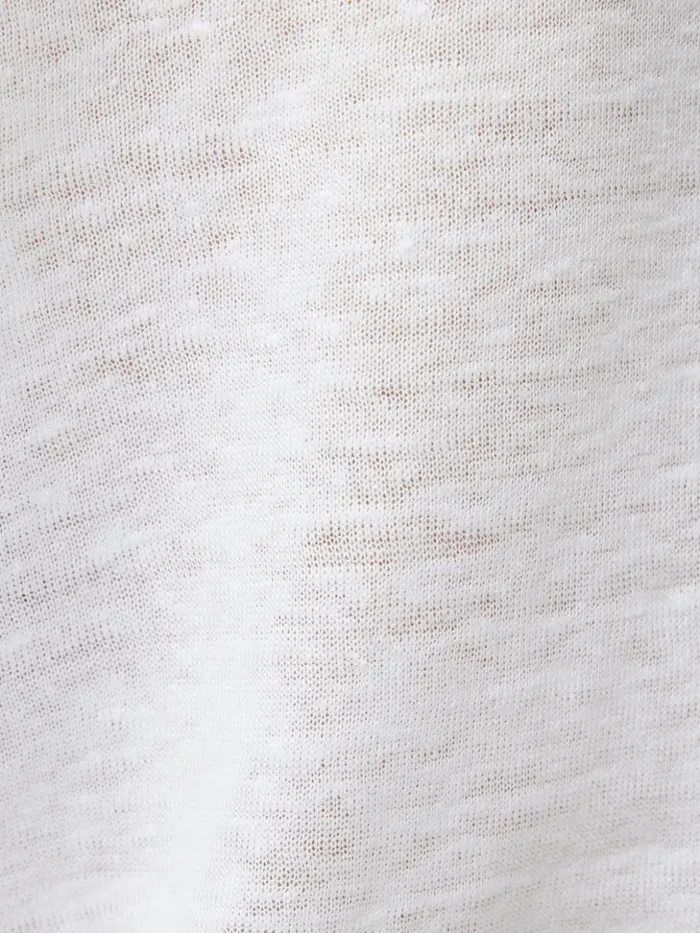 Jigsaw Linen Eden Long Sleeve Tee White Women Shirts and Tops
