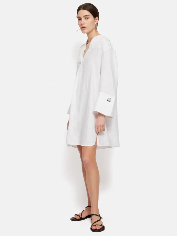Jigsaw Linen Kaftan Dress White Women Dresses and Jumpsuits