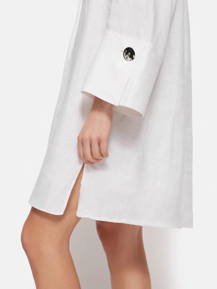 Jigsaw Linen Kaftan Dress White Women Dresses and Jumpsuits