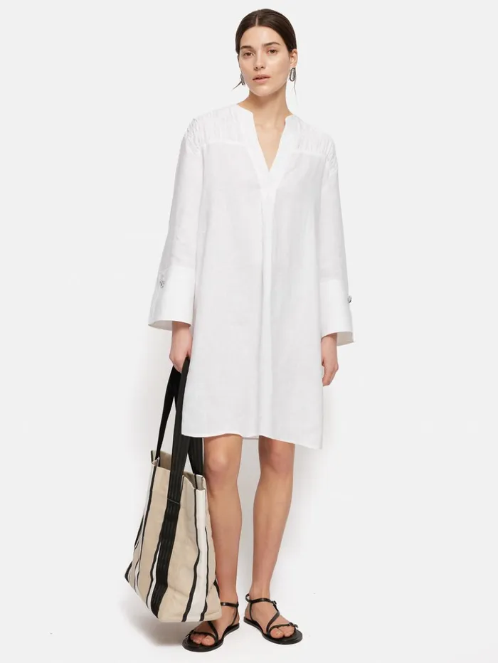 Jigsaw Linen Kaftan Dress White Women Dresses and Jumpsuits