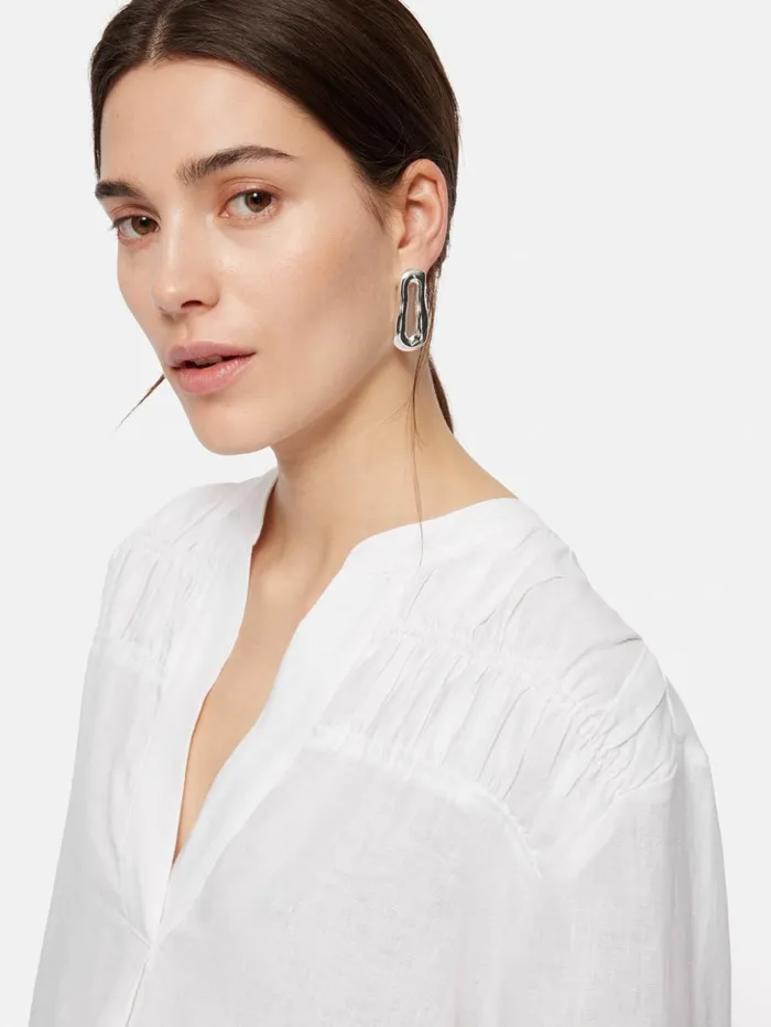 Jigsaw Linen Kaftan Dress White Women Dresses and Jumpsuits