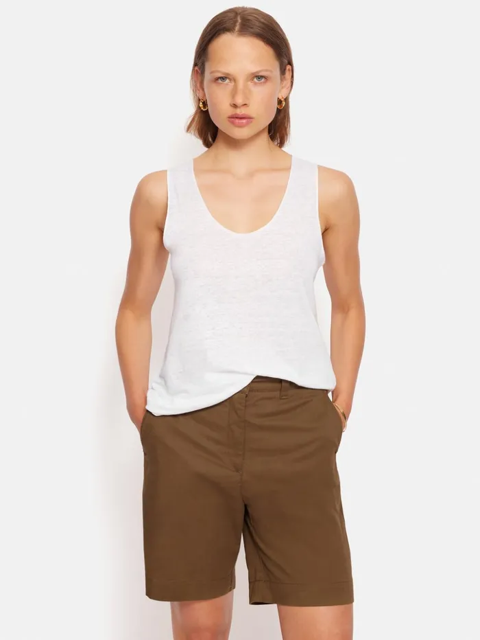 Jigsaw Linen Layering Vest White Women Shirts and Tops
