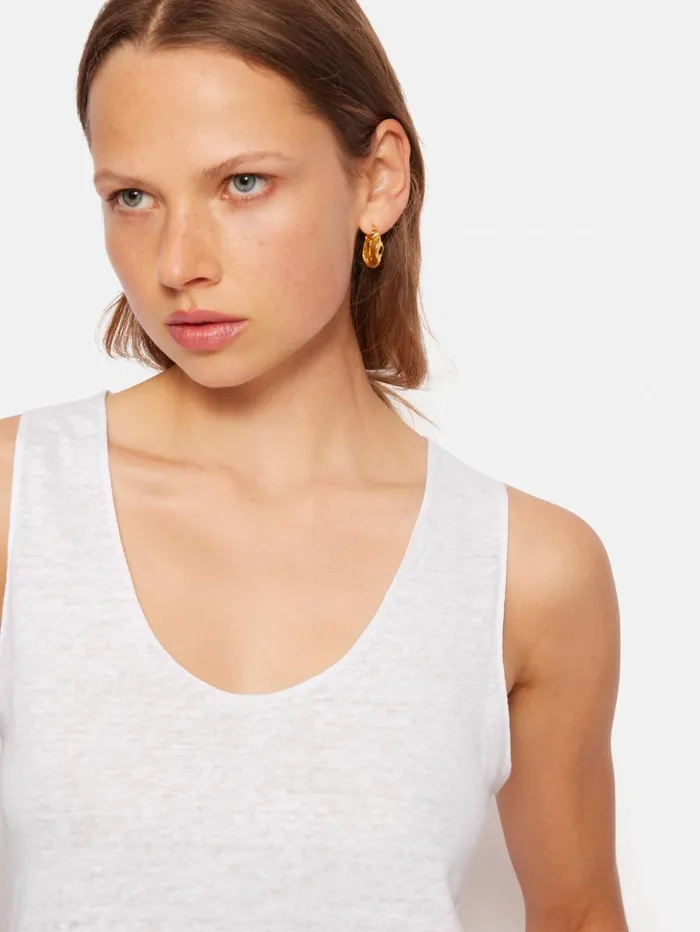 Jigsaw Linen Layering Vest White Women Shirts and Tops