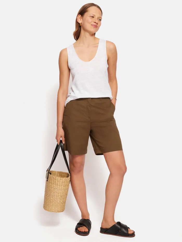 Jigsaw Linen Layering Vest White Women Shirts and Tops