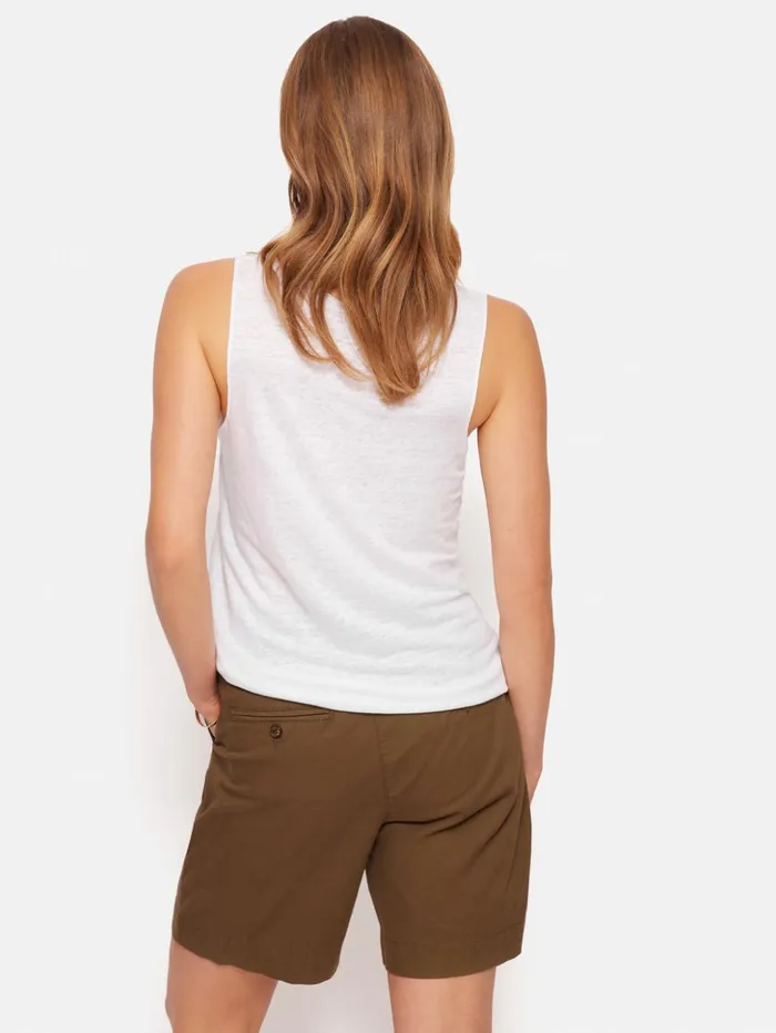 Jigsaw Linen Layering Vest White Women Shirts and Tops