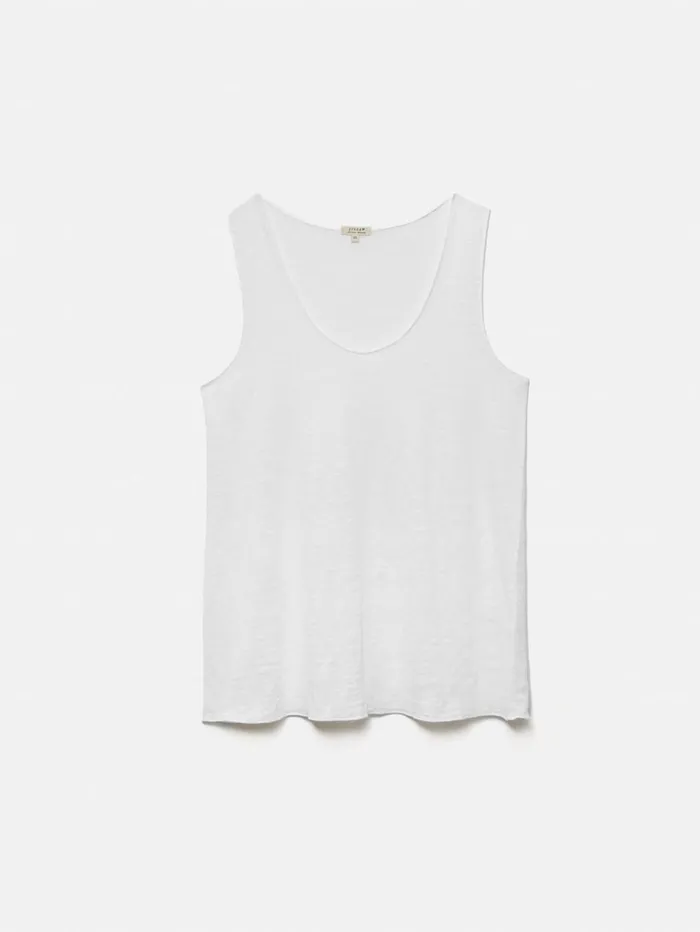 Jigsaw Linen Layering Vest White Women Shirts and Tops