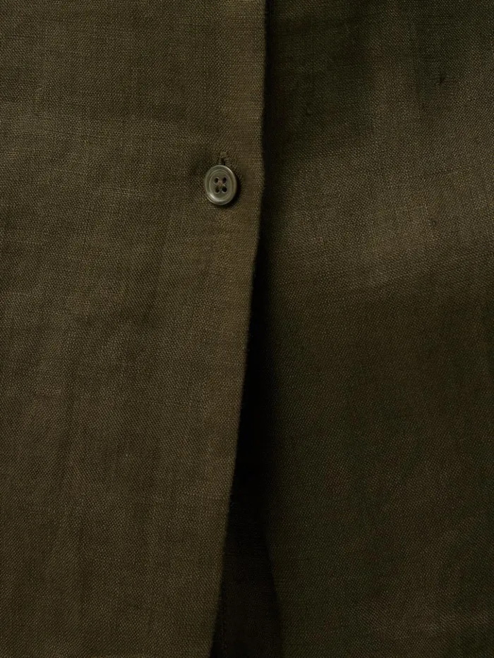 Jigsaw Linen Relaxed Shirt Dark Green Women Coords