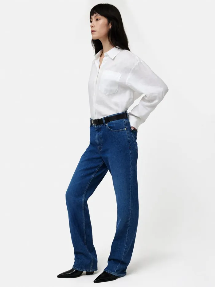Jigsaw Linen Relaxed Shirt White Women Shirts and Tops