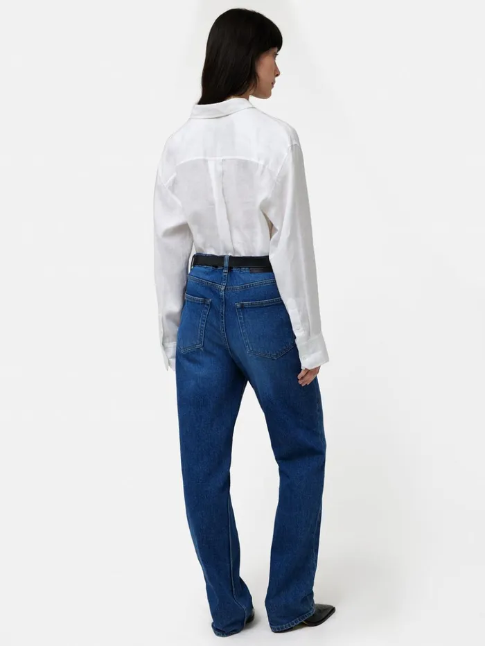 Jigsaw Linen Relaxed Shirt White Women Shirts and Tops