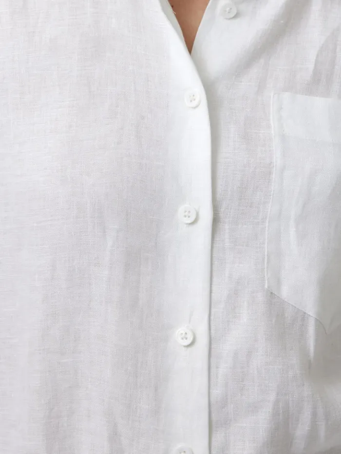 Jigsaw Linen Relaxed Shirt White Women Shirts and Tops