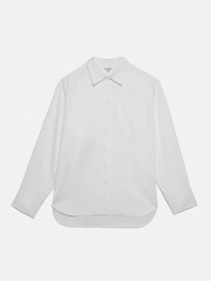 Jigsaw Linen Relaxed Shirt White Women Shirts and Tops