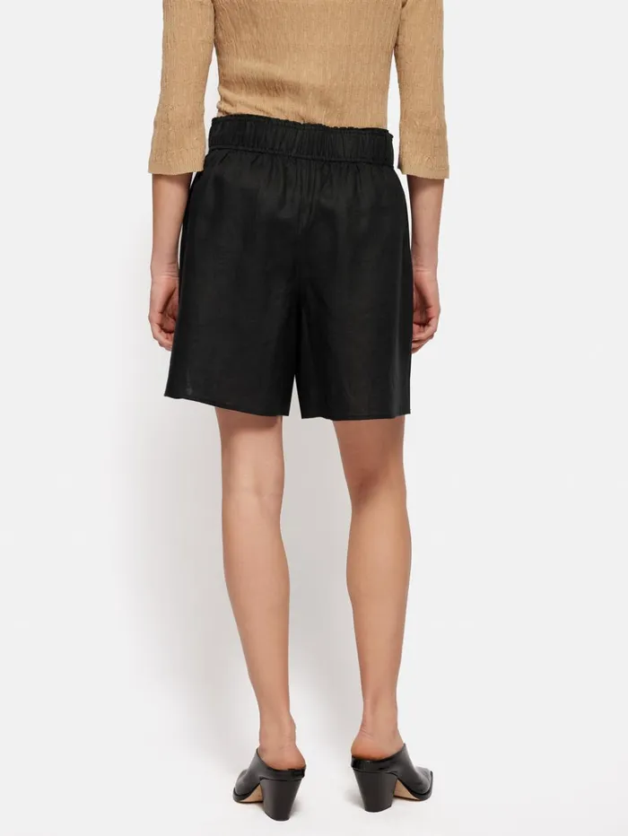 Jigsaw Linen Short Black Women Shorts