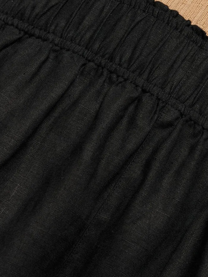 Jigsaw Linen Short Black Women Shorts