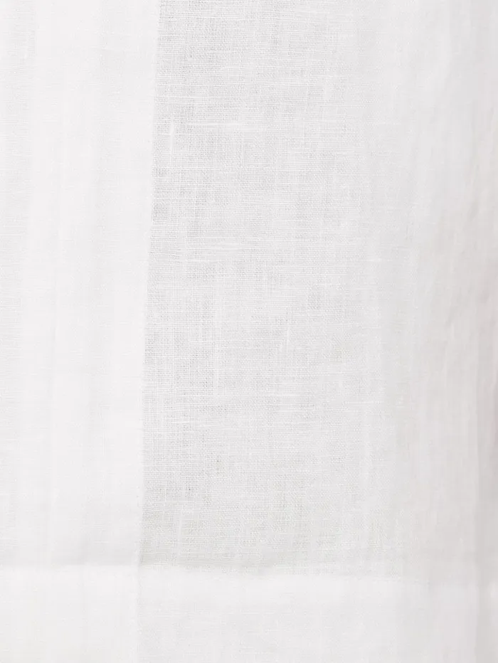 Jigsaw Linen Smocked Tshirt Dress White Women Dresses and Jumpsuits