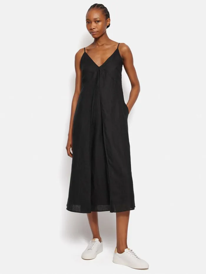 Jigsaw Linen Sundress Black Women Dresses and Jumpsuits