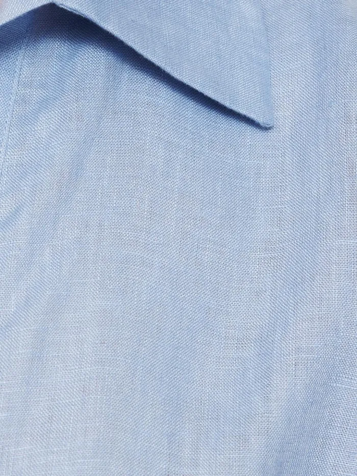 Jigsaw Linen Tunic Shirt Dress Blue Women Dresses and Jumpsuits