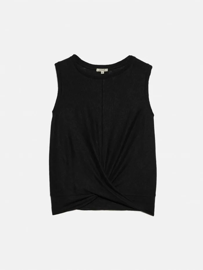 Jigsaw Linen Twist Front Top Purple Women Shirts and Tops