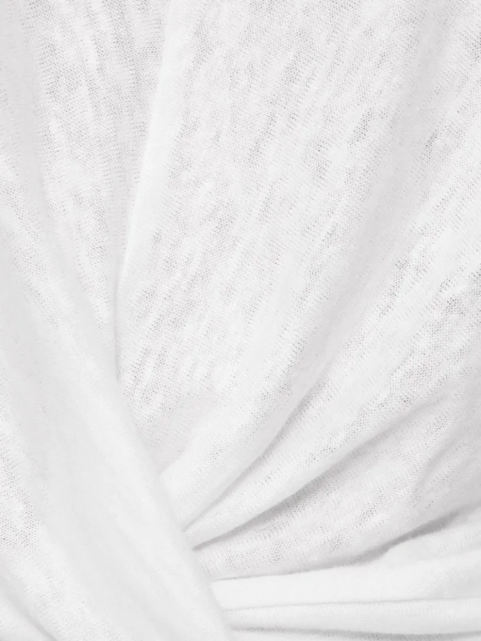 Jigsaw Linen Twist Front Top White Women Shirts and Tops