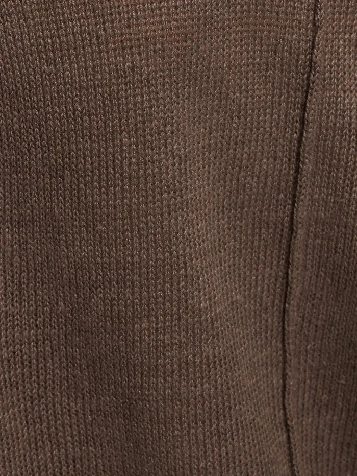 Jigsaw Linen U Neck Knitted TShirt Brown Women Shirts and Tops