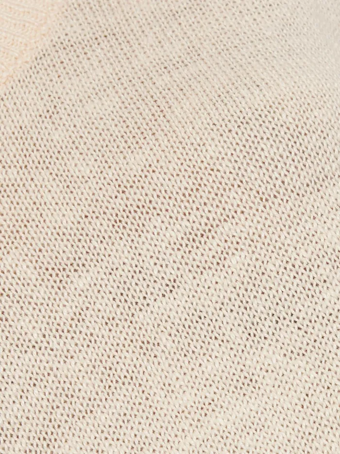Jigsaw Linen U Neck T Shirt Ivory Women Knitwear and Cashmere