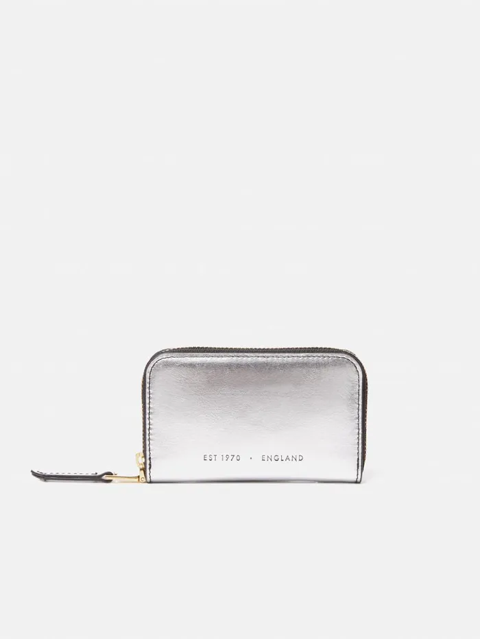 Jigsaw Maddie Leather Small Wallet Silver Women Wallets and Card Holders