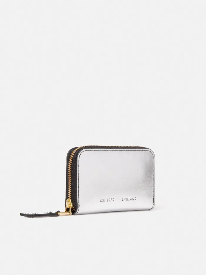 Jigsaw Maddie Leather Small Wallet Silver Women Wallets and Card Holders