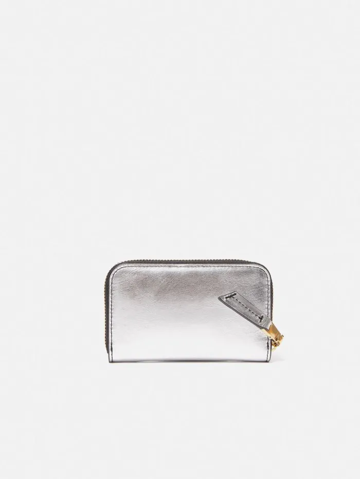 Jigsaw Maddie Leather Small Wallet Silver Women Wallets and Card Holders