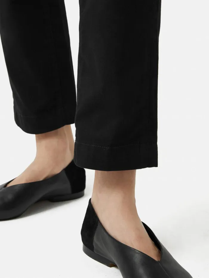 Jigsaw Marden Cotton Chino Black Women Trousers