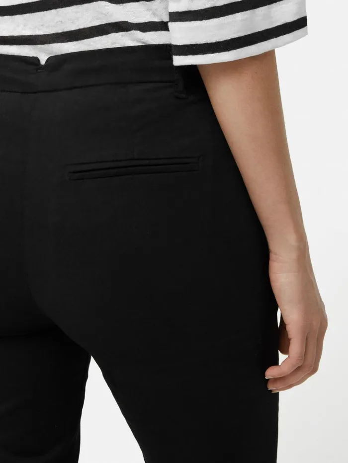 Jigsaw Marden Cotton Chino Black Women Trousers