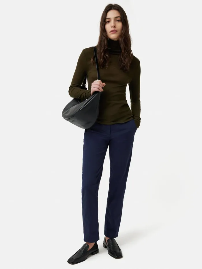 Jigsaw Marden Cotton Chino Indigo Indigo Women Trousers