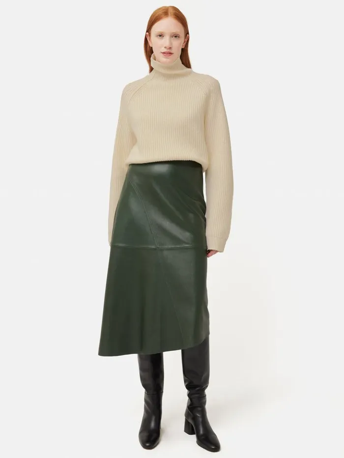 Jigsaw Merino Fishermans Rib Jumper Cream Women Knitwear and Cashmere