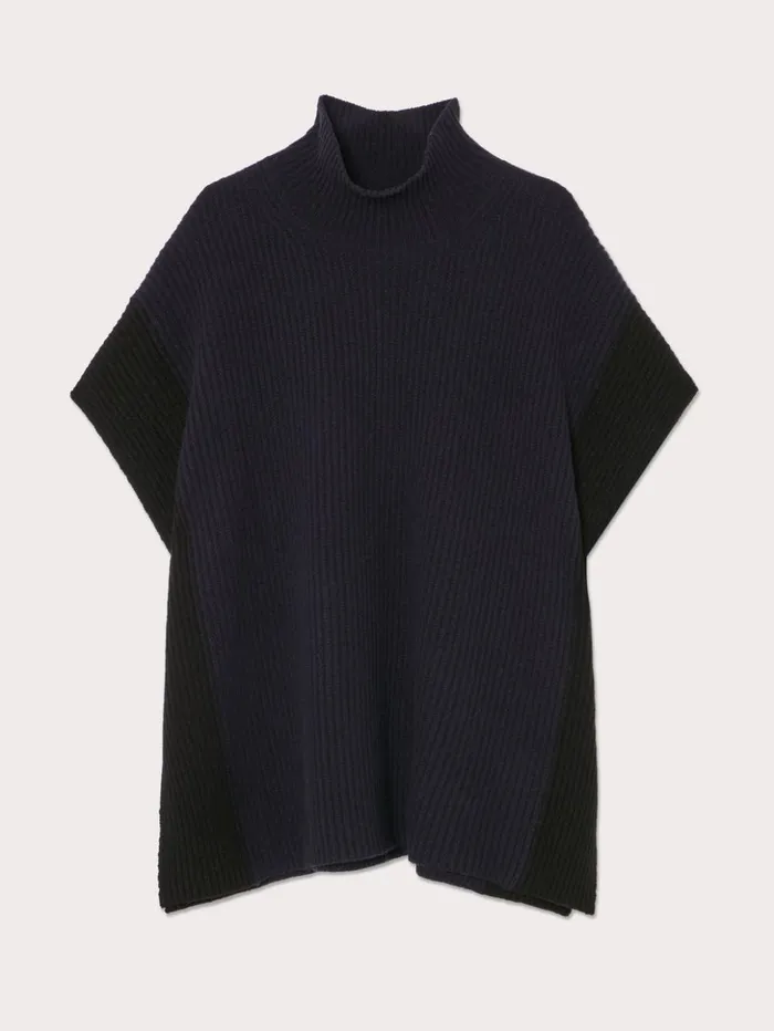 Jigsaw Merino Rib Tabard Dark Navy Women Knitwear and Cashmere