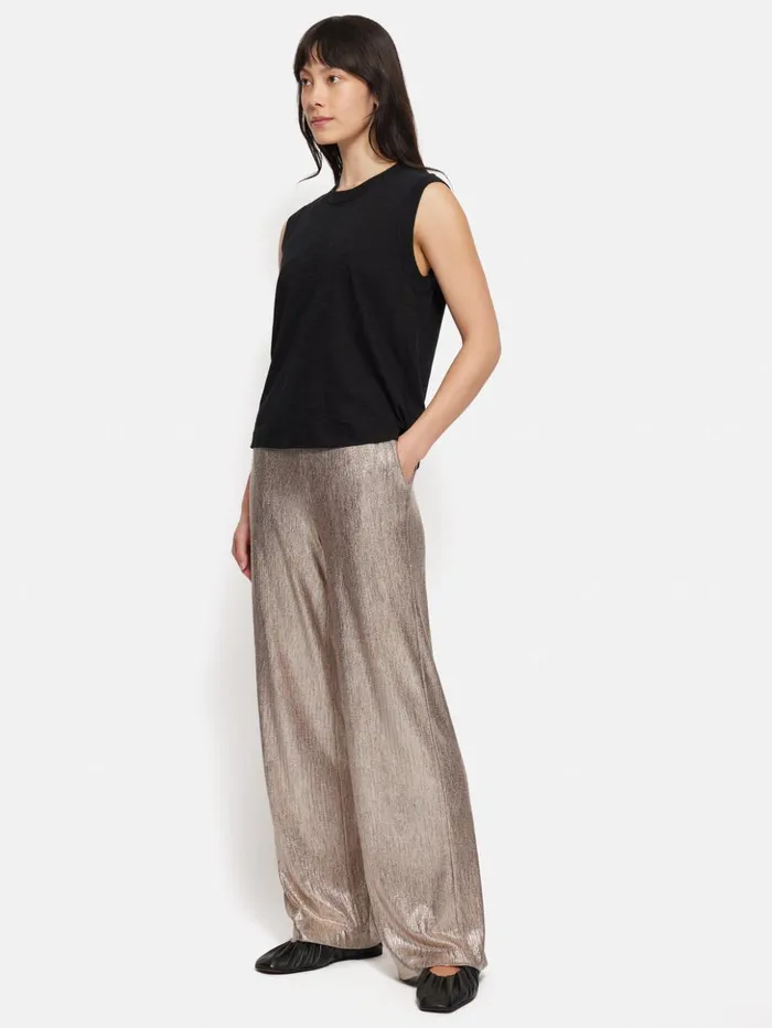 Jigsaw Metallic Flowing Trousers Gold Women Coords