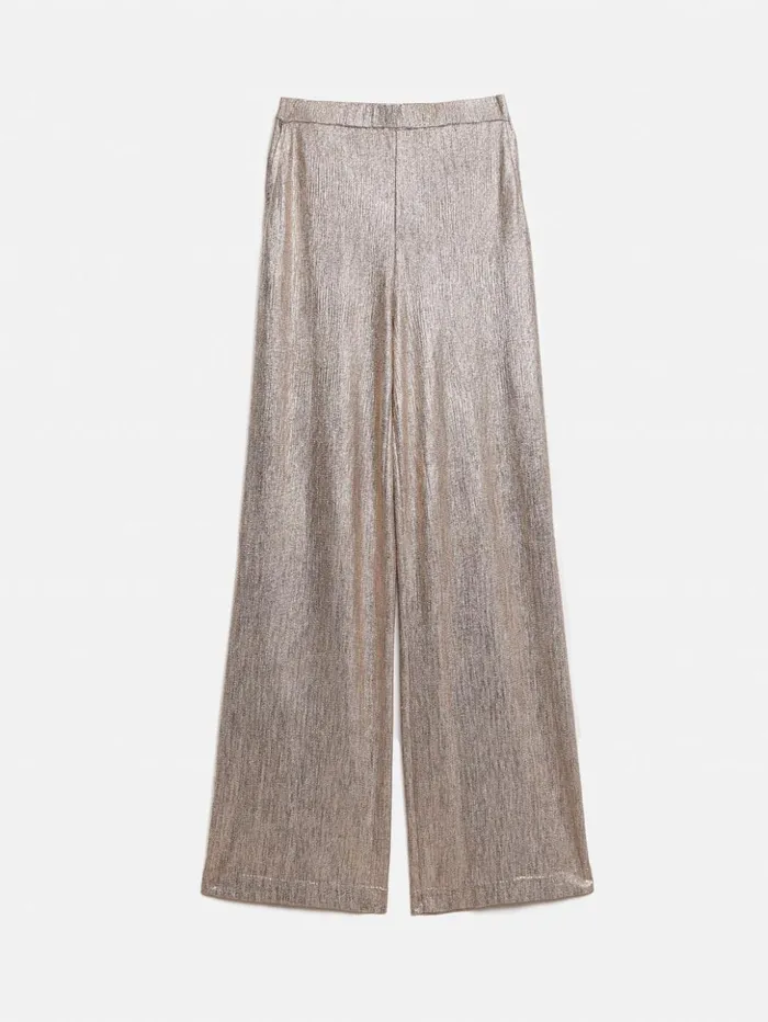 Jigsaw Metallic Flowing Trousers Gold Women Coords