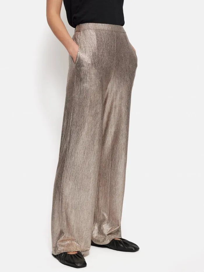 Jigsaw Metallic Flowing Trousers Gold Women Coords