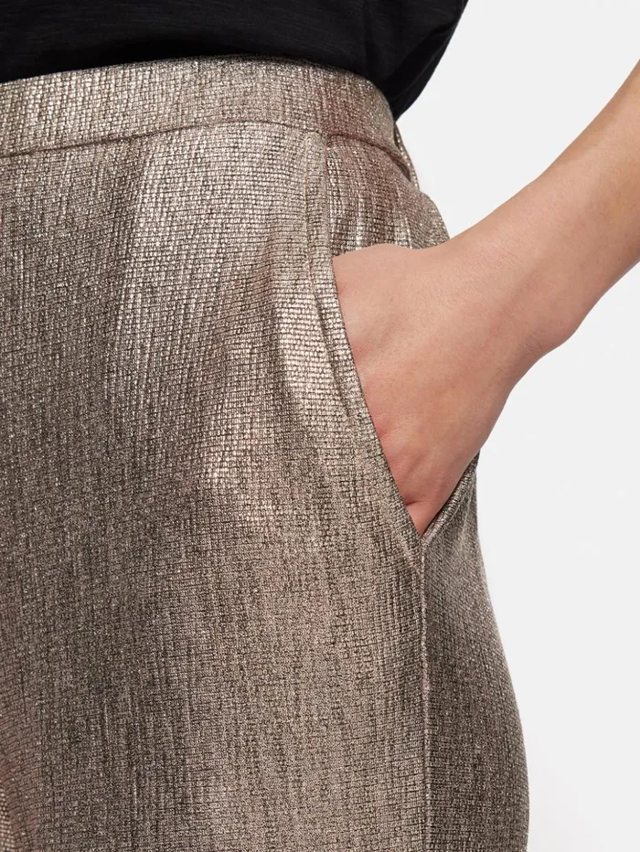 Jigsaw Metallic Flowing Trousers Gold Women Coords