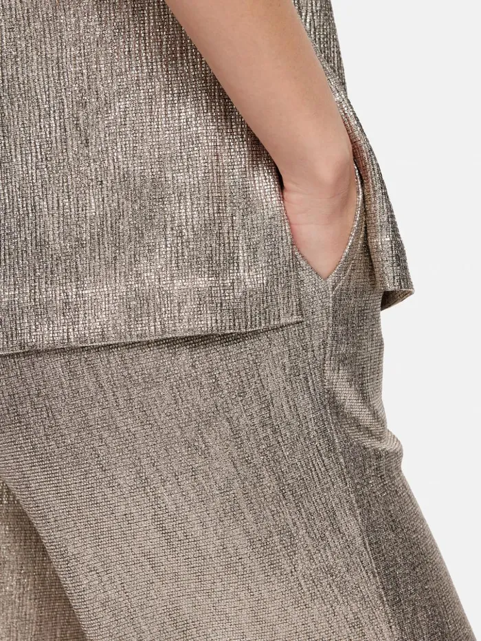 Jigsaw Metallic Flowing Trousers Gold Women Coords