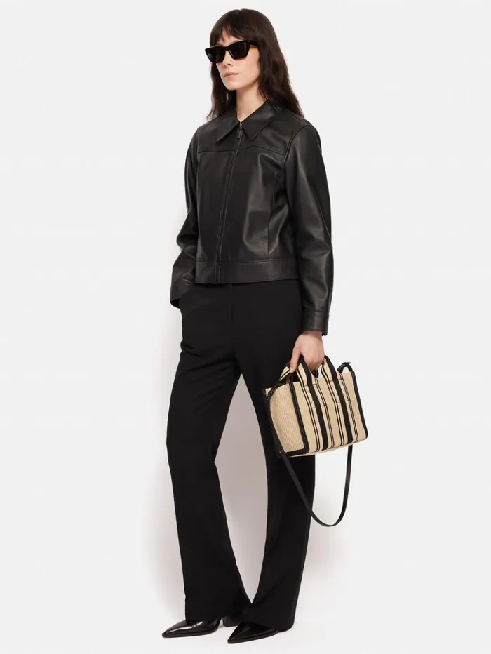 Jigsaw Mini Athena Stripe Woven Tote Natural Women Bags