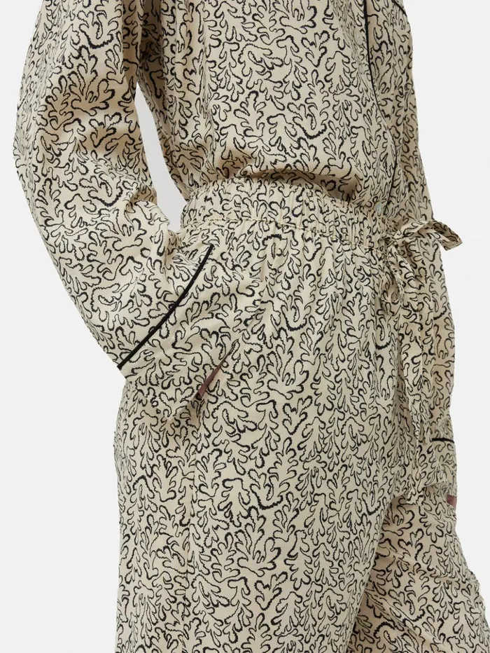 Jigsaw Mini Hydra Coral Pyjama Cream Women Pyjamas