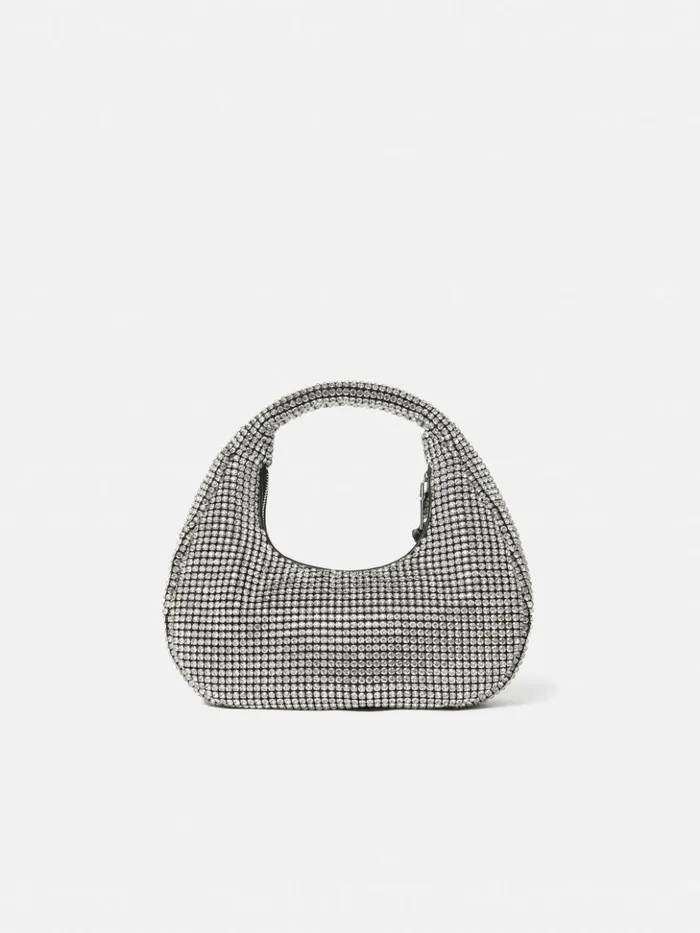 Jigsaw Mini Tay Crystal Bag Silver Women Bags
