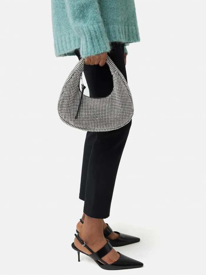Jigsaw Mini Tay Crystal Bag Silver Women Bags