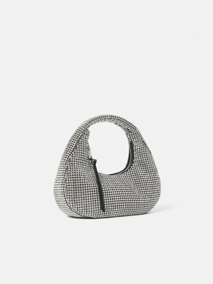 Jigsaw Mini Tay Crystal Bag Silver Women Bags