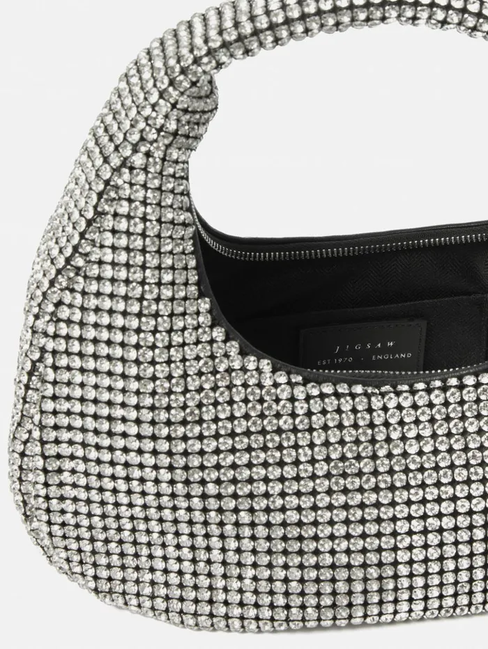 Jigsaw Mini Tay Crystal Bag Silver Women Bags