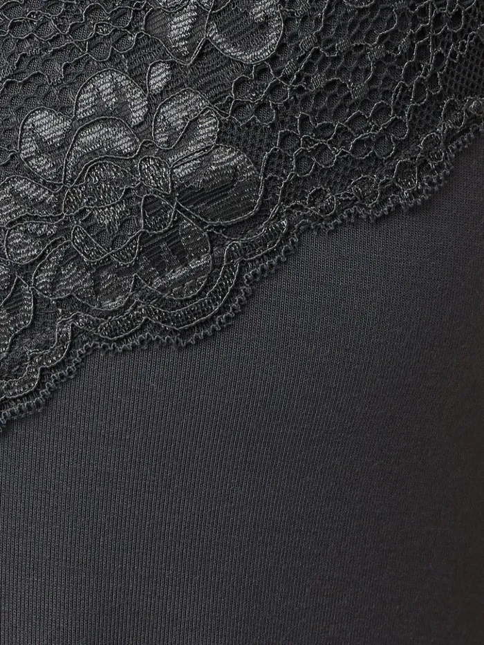 Jigsaw Modal Lace Vest Dark Grey Women Shirts and Tops