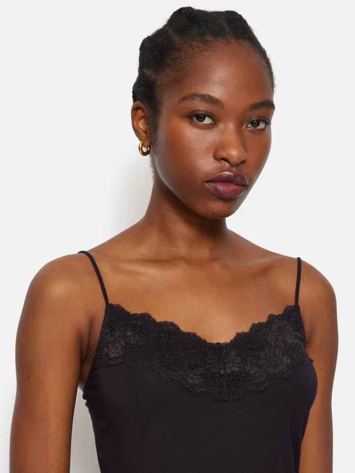 Jigsaw Modal Lace Vest Raisin Women Shirts and Tops