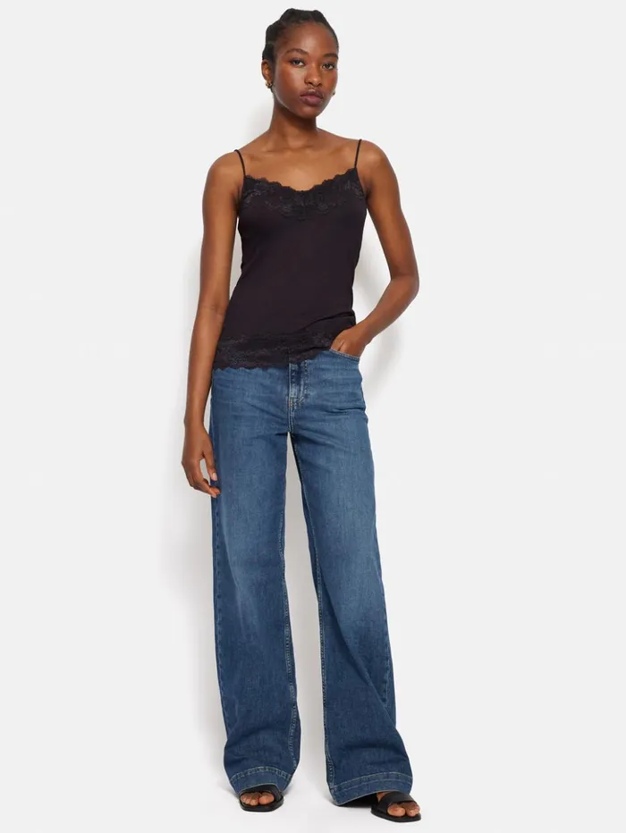 Jigsaw Modal Lace Vest Raisin Women Shirts and Tops