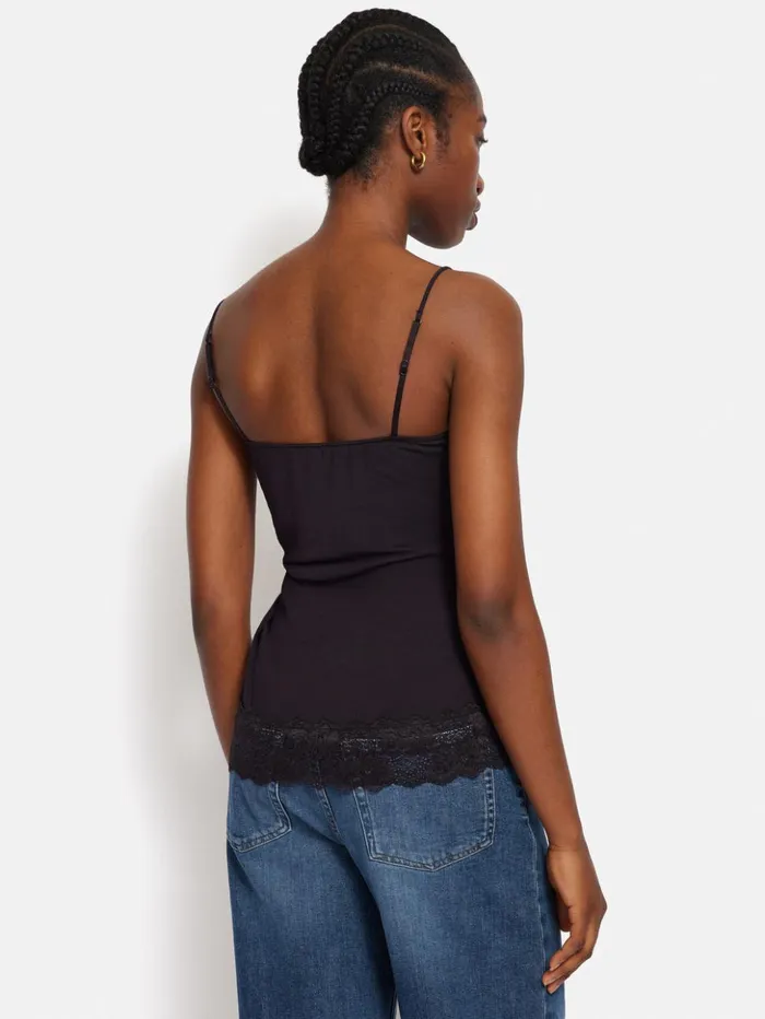 Jigsaw Modal Lace Vest Raisin Women Shirts and Tops