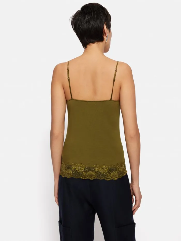 Jigsaw Modal Lace Vest Seaweed Women Shirts and Tops